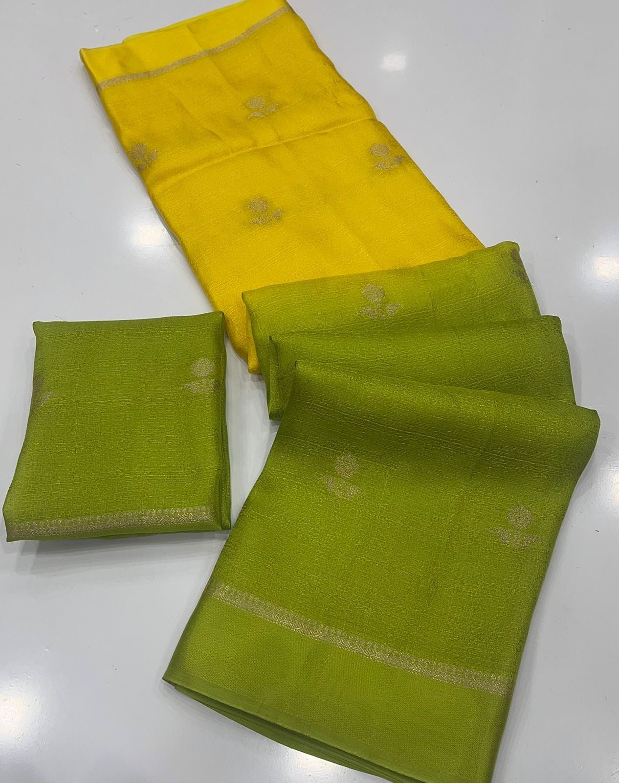 Beautiful ombré shaded khadi viscous saree