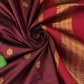 Soft semi silk saree with chakra buttis - maroon