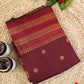 Soft semi silk saree with chakra buttis - maroon