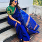 Beautiful Mangalagiri Silk cotton saree with zari checks