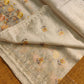 Pure organza silk saree with minakari embroidery