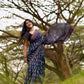 Handblock printed Chanderi silk cotton saree