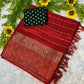 Beautiful semi dola silk sarees with zari lines