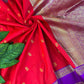Semi kanchi silk saree with contrast border