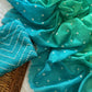 Beautiful kota doria saree with white buti weaving and scalloped border
