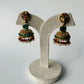 Beautiful jhumka - green stone