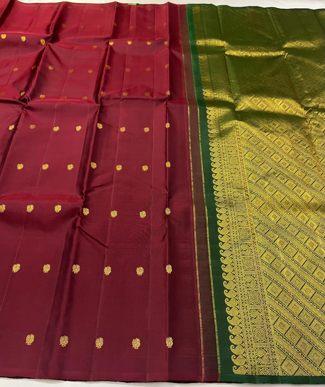 Nayanthara inspired Pure Kanchipuram silk saree with 2gm zari small buttas - Prebooking (30-45 days)
