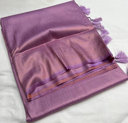 Soft kubera soft silk with copper zari