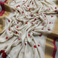 Pure authentic mul cotton saree with heart embroidery