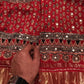 Pure Handblock ajrakh print mirror work modal silk saree (Prebooking 35 days)