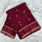 Beautiful soft viscous crepe silk - rose jacquard