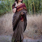 Pure kanchi cotton saree with red and black border