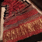 Pure Handblock ajrakh print mirror work modal silk saree (Prebooking 35 days)