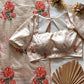 Premium kora organza saree with cross stitched embroidery and stripes