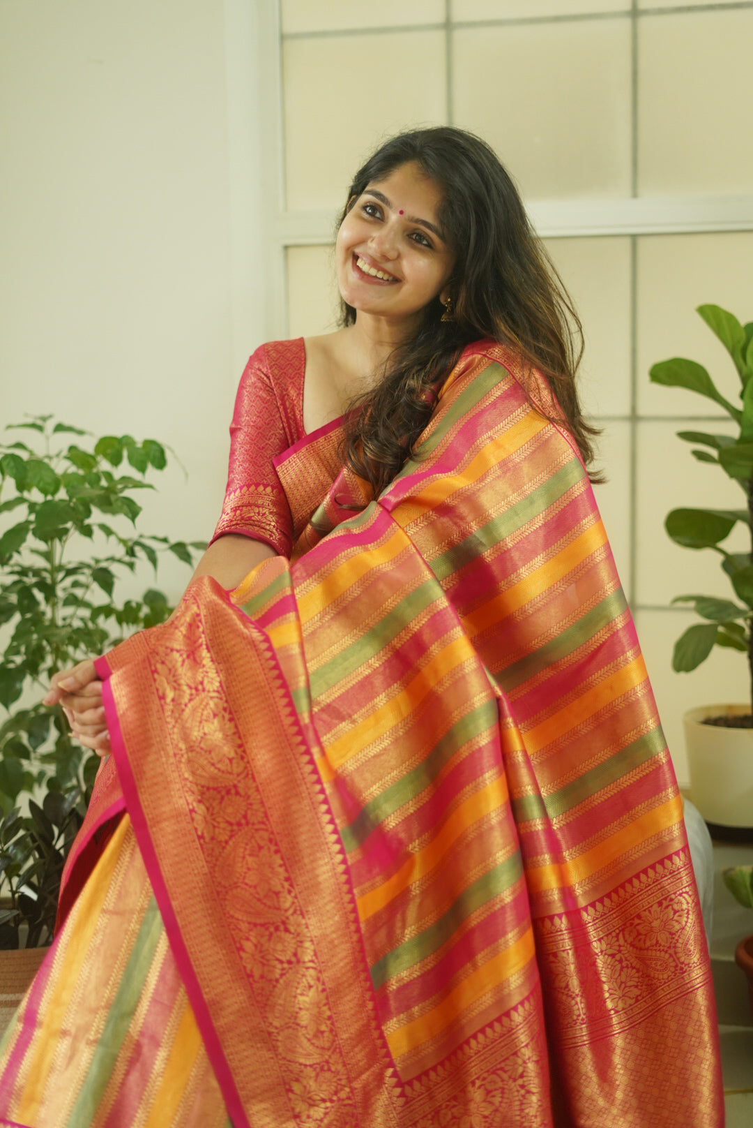 Premium banarasi crepe silk saree