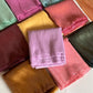 Soft tissue saree with metallic finish