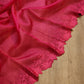 Pure organza silk saree with embroidery scallop border