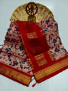 Premium silk cotton saree with kalamkari prints