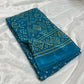 Crepe silk saree with bandhini prints