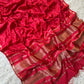 Banarasi semi katan silk with buttas