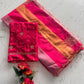 Beautiful viscose organza saree with khatli handwork and scalloped border