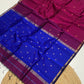 Pure Maheshwari silk cotton sarees with small border and buttis - contrast pallu and blouse