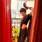 Anaswara inspired grey narayanpet cotton saree - big border