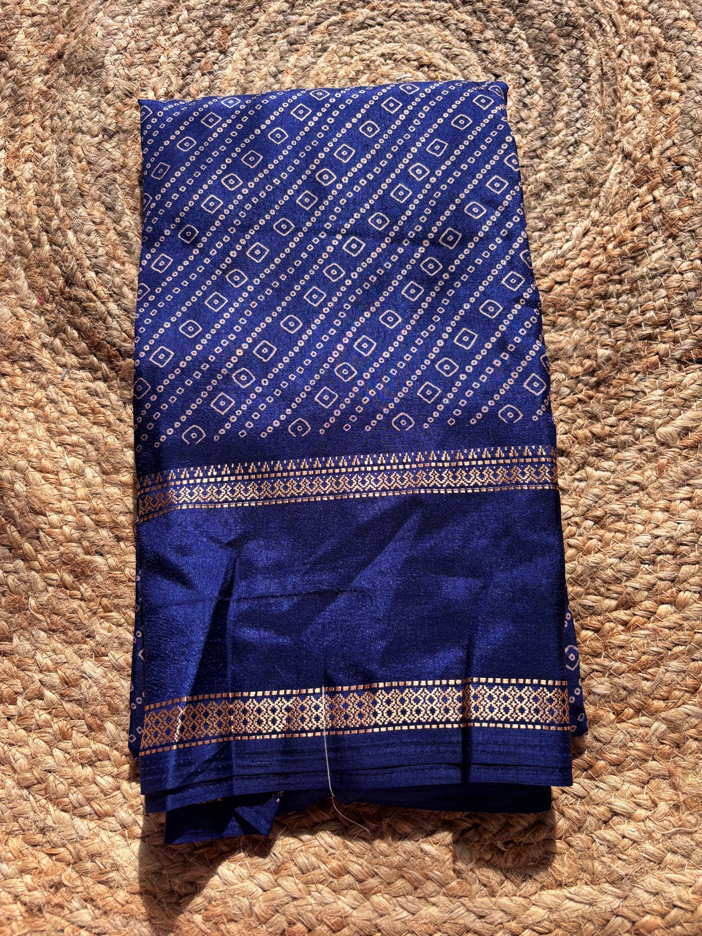 Fancy Mangalagiri saree with bandhini prints