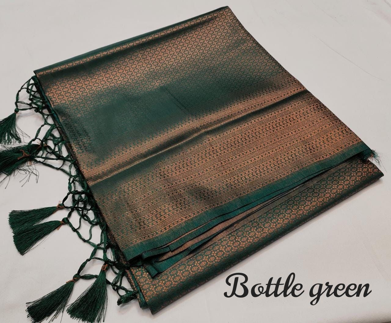 Soft kubera soft silk with copper zari