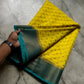 Beautiful semi Banarasi georgette saree with buttis all over and contrast border