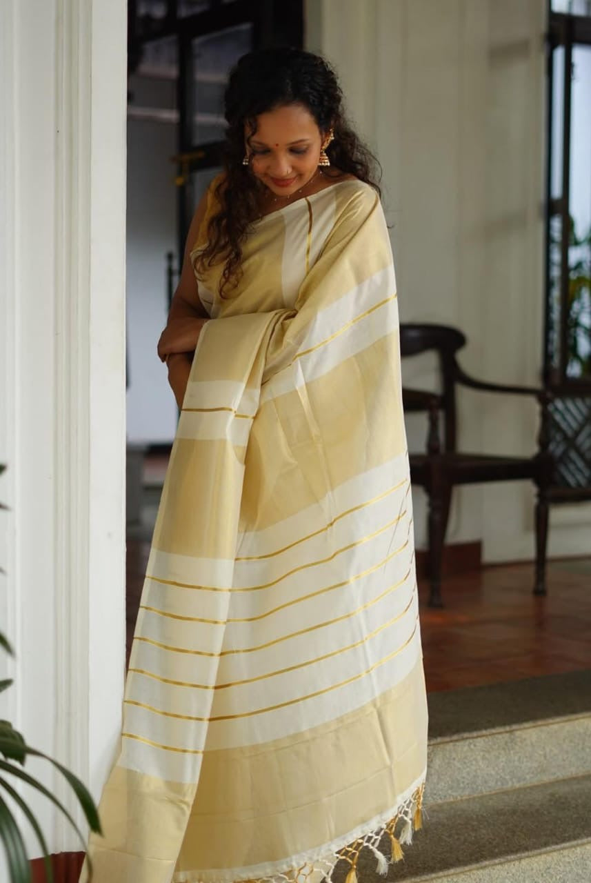 Premium kerala saree with unique design