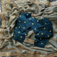 Space silk saree with lace border