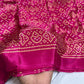 Crepe silk saree with bandhini prints