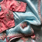 Premium organza silk with butterfly embroidery