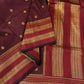 Soft semi silk saree with chakra buttis - maroon