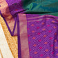 Beautiful semi silk saree with pochampally border