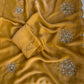 Beautiful soft two tone tissue silk saree with gotta, pearl and sequins work