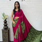 Soft satin crepe silk saree with Beautiful bandhini print and Real mirror work (prebooking)