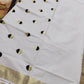 Polka weaved kerala cotton saree