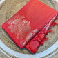 Semi katan sarees with zari checks