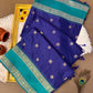 Semi kanchi silk saree with contrast border