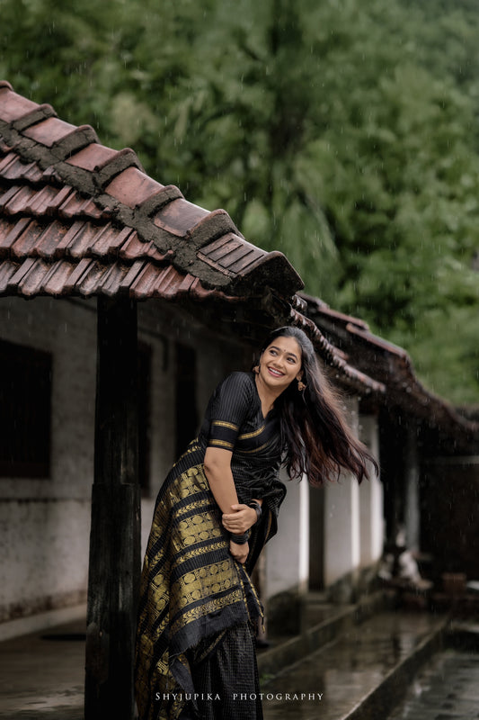 Arani silk cotton saree with checks