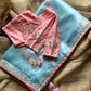 Premium organza silk with butterfly embroidery