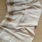 Pure handwoven linen saree with zari borders