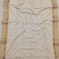 (Prebooking) Pure authentic mul cotton saree with zari stripes border and small polka body- without blouse