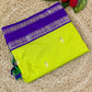 Beautiful semi kanjivaram soft silk saree - green purple