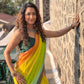 Soft and authentic Mul cotton saree - Multicolor