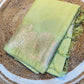 Semi katan sarees with zari checks