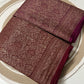 Pure khaddi handloom crepe chiffon antique brocade saree