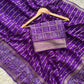 Banarasi semi Katan georgette saree with bandhini prints